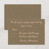 ボトルRSVPカードの菊 出欠カード (正面/裏面)