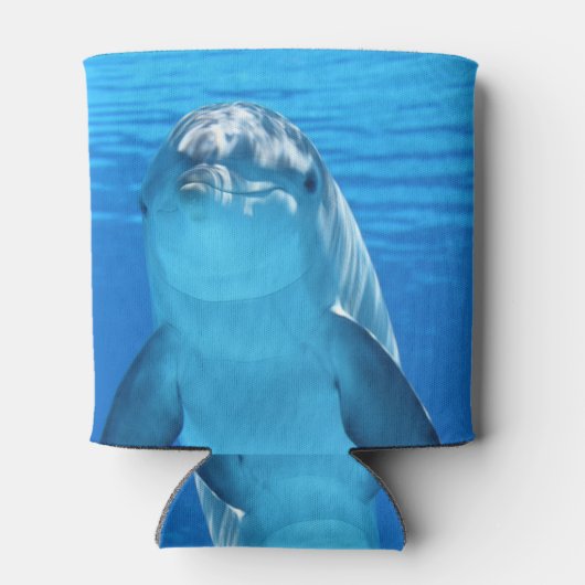 ボトレスドルフィンは水中でカメラを見る 缶クーラー (裏面)