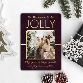 ボドモダンエレガント写真のクリパーソナライズされたスマス 箔シーズンカード