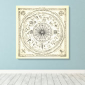 ボドリアン図書室からのオックスフォード図鑑の地図 キャンバスプリント (インサイチュ (ウッドフロア))