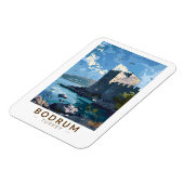 ボドルムキャッスルターキートラベルアートヴィンテージ マグネット (左側)