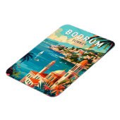 ボドルムターキートラベルアートヴィンテージ マグネット (左側)