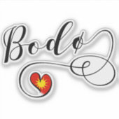 ボドー国旗ハート，ノルウェー，ボドー シール (正面)