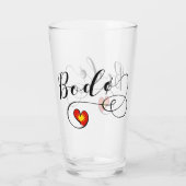 ボドー国旗ハート，ノルウェー，ボドー タンブラーグラス (裏面)