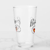 ボドー国旗ハート，ノルウェー，ボドー タンブラーグラス (左)