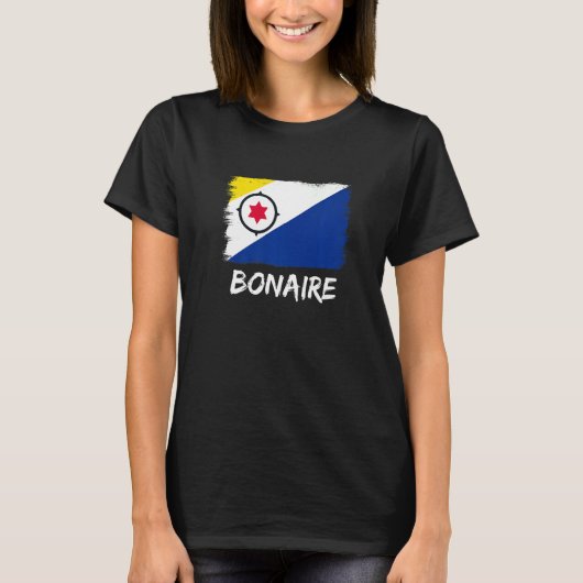ボナイリア国旗のボネール Tシャツ (正面)