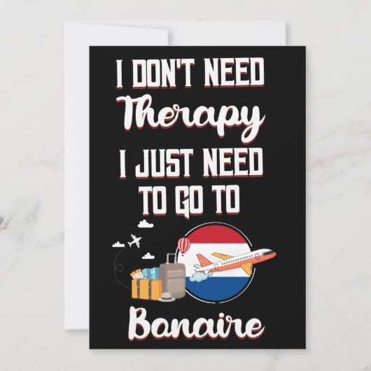 ボナイールに行くだけ 招待状 (正面)