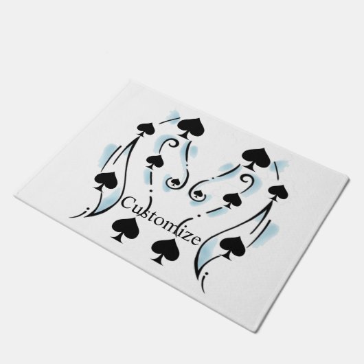 ボナフィドブラックスペードズタトゥースタイルサンダー_コーブ ドアマット (アングル)