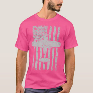 ボナンザ飛行機愛国動揺して旗パイロット Tシャツ