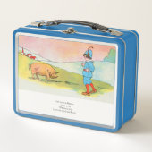 ボナーに行くと豚に会った – 子供部屋韻 メタルランチボックス (正面)