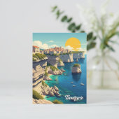 ボニファシオコルシカFrance旅行 ポストカード (スタンド正面)