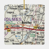 ボニフェフロリダの地図 セラミックオーナメント (裏面)