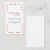 ボニョールベベベベミルクとクッキーモダンベビーシャワー エンクロージャーカード (正面/裏面)