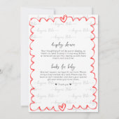 ボニョールベベベベミルクとクッキーモダンベビーシャワー 招待状 (裏面)