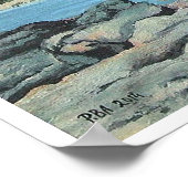 ボニースコットランドバスロックノースバーウィック素晴らしアート ポスター (角)