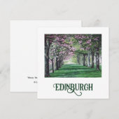 ボニースコットランド美しいエディンバラ素晴らしパークアート シーズンカード (正面/裏面)
