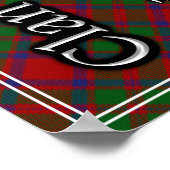 ボニースコットランドIアドーザマッキントッシュタータンチェック ポスター (角)