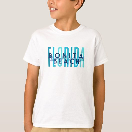 ボニータビーチフロリダ(海波) Tシャツ (正面)