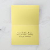 ボニーハッピーバースデーイエローローズウィズミツバチ カード (内部)