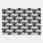 ボニーパーカーとクライドキスをするバロー1933 ラッピングペーパーシート (正面)