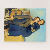 ボニーパーカークライド1933フェイク絵を描年代 ジグソーパズル (横)