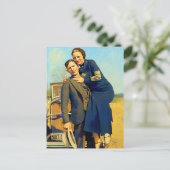 ボニーパーカークライド1933フェイク絵を描年代 ポストカード (スタンド正面)