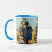 ボニーパーカークライド1933フェイク絵を描年代 マグカップ (左)