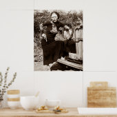 ボニーパーカー喫煙Aシガー1933白黒 ポスター (キッチン)