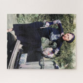 ボニーパーカー喫煙A葉巻1933カラーレドゥックス ジグソーパズル (横)