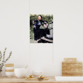 ボニーパーカー喫煙A葉巻1933カラーレドゥックス ポスター (キッチン)