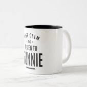 ボニーパーソナライズされた名 ツートーンマグカップ (正面右)