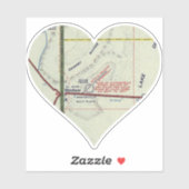 ボニービルソルトフラッツの地図 シール (シート)