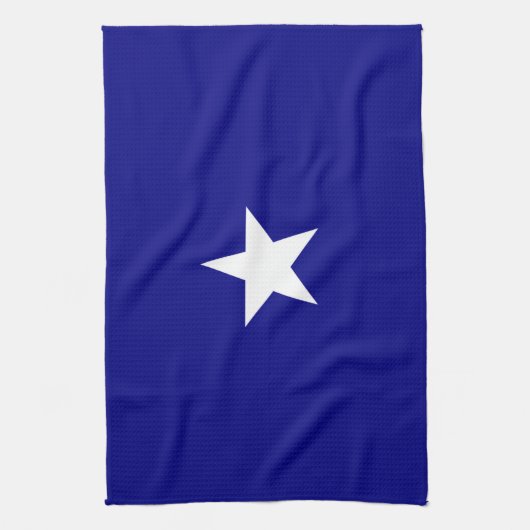 ボニーブルー国旗のホワイトスター キッチンタオル (縦)