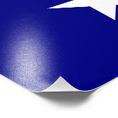 ボニーブルー国旗のホワイトスター フォトプリント            (角)