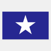 ボニーブルー国旗のホワイトスター 長方形シール (正面)