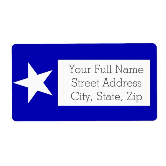 ボニーブルー国旗 ラベル (正面)