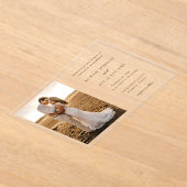 ボニー写真エレガントな結婚式 アクリル招待状 (レイダウン)