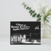 ボニー&クライドのジョプリン・ハイドアウトで寝た ポストカード (スタンド正面)