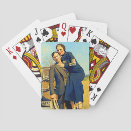 ボニー・パーカーとクライド・バロー 1933 フェイクペイント トランプ