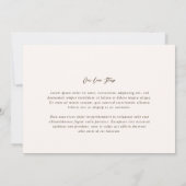 ボニー フォト エレガント ウェディング 招待状 (裏面)