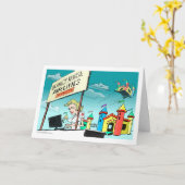 ボニ飛んでいるーハウスセンドオフ – ボンボヤージュ カード (黄色い花)