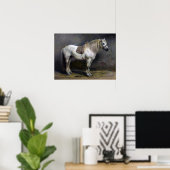 ボヌール – 白い馬 ポスター (ホームオフィス)