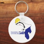 ボネアの地図に表示される国旗 キーホルダー (正面)