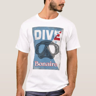 ボネアヴィンテージスキューバダイビングマスク Tシャツ