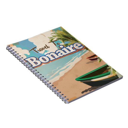 ボネアヴィンテージ旅行ポスターアート。 ノートブック (右側)