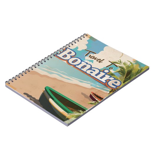 ボネアヴィンテージ旅行ポスターアート。 ノートブック (左側)
