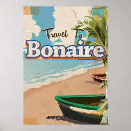 ボネアヴィンテージ旅行ポスターアート。 ポスター