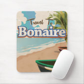 ボネアヴィンテージ旅行ポスターアート。 マウスパッド (マウス)