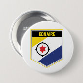 ボネア国旗の盾 缶バッジ (正面&裏面)