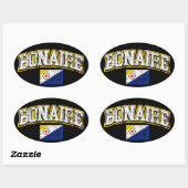 ボネア国旗 楕円形シール (シート)